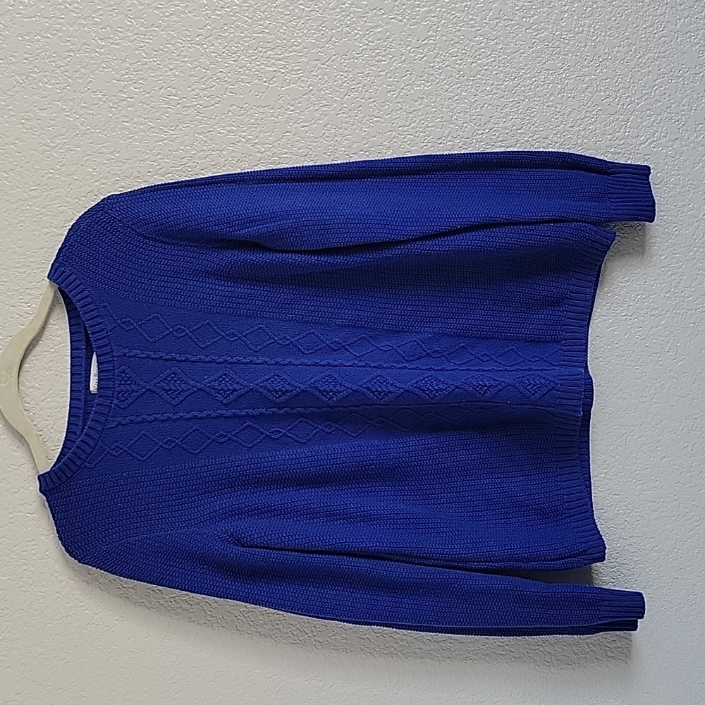 100% Cotton Sweater Vibrant Blue